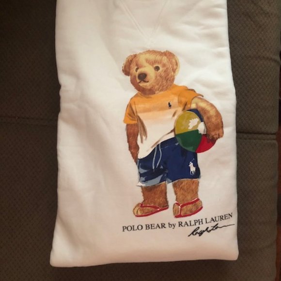 Polo by Ralph Lauren White Sweatshirt with Bear Graphic - Picture 4 of 6